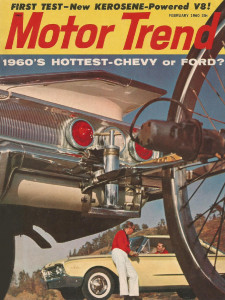 MOTOR TREND 1960 FEB - 300-F, 348 3X2, STARLINER, DB-4, ACE, PORSCHE TESTED